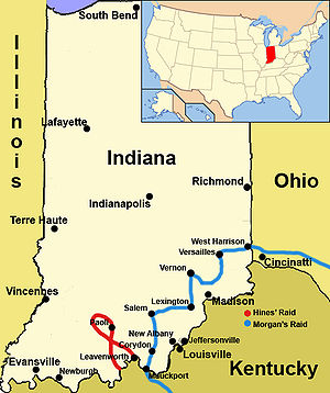 Map of Morgans Raid