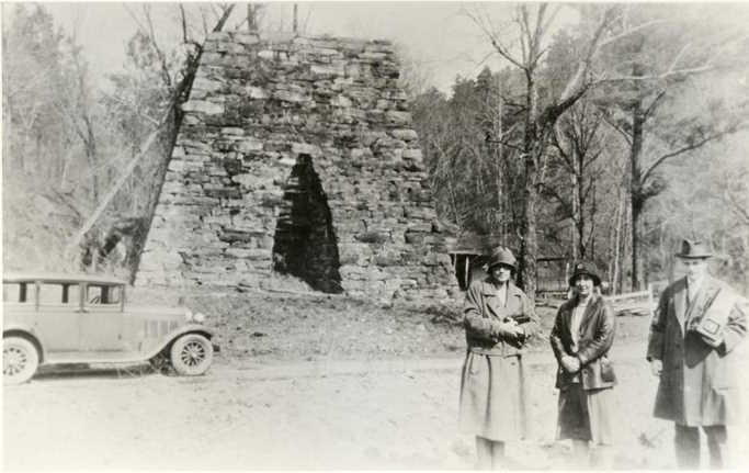Photo of Cooper's Furnace from the 1930's Mark Cooper was a politician and an early organizer of the W&A RR. He bought a half interest in Moses & Jacob Stroups Etowah Furnace and Bloomary on Stamp Creek in 1843. Cooper and Stroup planned a move to the Etowah River to be closer to the railroad, timberland and iron ore. The Etowah Manufacturing & Mining Company was organized there in 1845, and established a rolling mill, blast furnace and foundry, flour mill, a nail factory, and corn and saw mills along the river. This soon grew into the town of Etowah. At the time, this furnace was known as the River Furnace, distinguishing it from the original Etowah Furnace(s) on Stamp Creek. Cooper bought out Stroup's interest, and partnered with Leroy Wiley; he later bought Wileys interest and became sole proprietor. The property changed hands several times in 1862, and was conveyed to the Confederate States of America in 1863. Ordnance and a few cannon were made for the government before Etowah was totally destroyed by the Union army in May 1864.