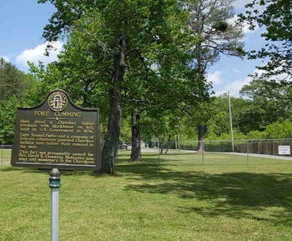 Original marker for Fort Cumming