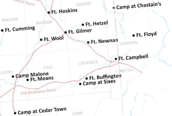 Cherokee Internment Forts in Georgia